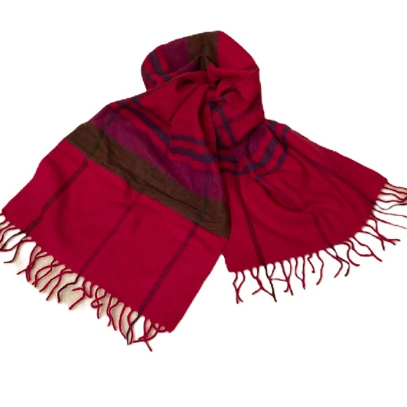 Perfect Valentine Wool-Blend Red Pink Scarf - Picture 3 of 16